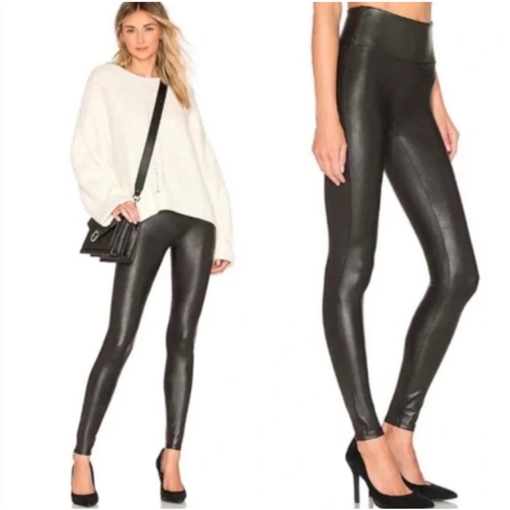 SPANX Faux Leather Legging Pants - Size Medium